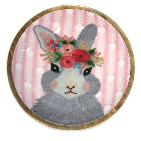 Tabletop Rabbit Bowl. Bunny Easter Spring In0281 Pink