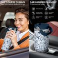 thumbnail image 5 of Leopard Print 30oz Handheld Travel Tumbler with Handle – Double Wall Stainless Steel Insulated Cup, Flip Straw Lid, Leak-Proof & BPA-Free for Hot and Cold Drinks – Durable Coffee & Juice Mug Black, 5 of 6