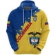 thumbnail image 3 of Sudadera con capucha con estampado 3D de la bandera de Colombia y emblema nacional, sudadera con capucha con estampado de flor de hibisco, ropa para hombre, chándal de manga larga, sudaderas con capuc, 3 of 5