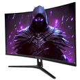 thumbnail image 2 of CRUA 32" Curved Gaming Monitor,180Hz QHD(2560 * 1440P) VA Screen, 1800R Monitors, Support FreeSync, 120% sRGB, Low Blue Light, with HDMI/DisplayPort, Support Wall Mount- Black, 2 of 7