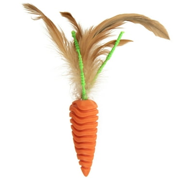 SmartyKat Crazy Carrot Flexible Bat & Chase Cat Toy  For Cats & Kittens