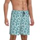 thumbnail image 2 of Balery Teal turquoise shell Pantalones cortos de pijama de punto de algodón para hombre con cinturilla y bolsillos-3X-Large, 2 of 6