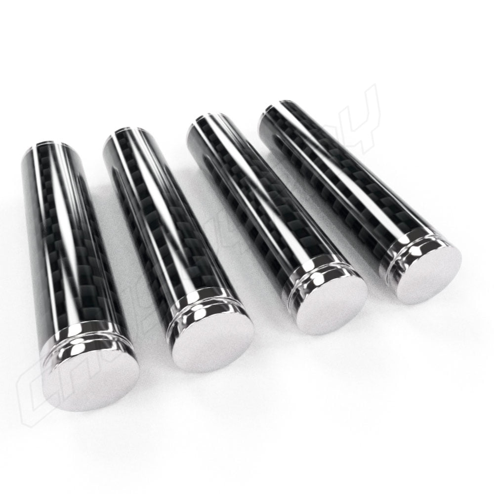 4*Universal car Door Lock Knob Pins Carbon fiber Auto Interior Cover Pull Sticks