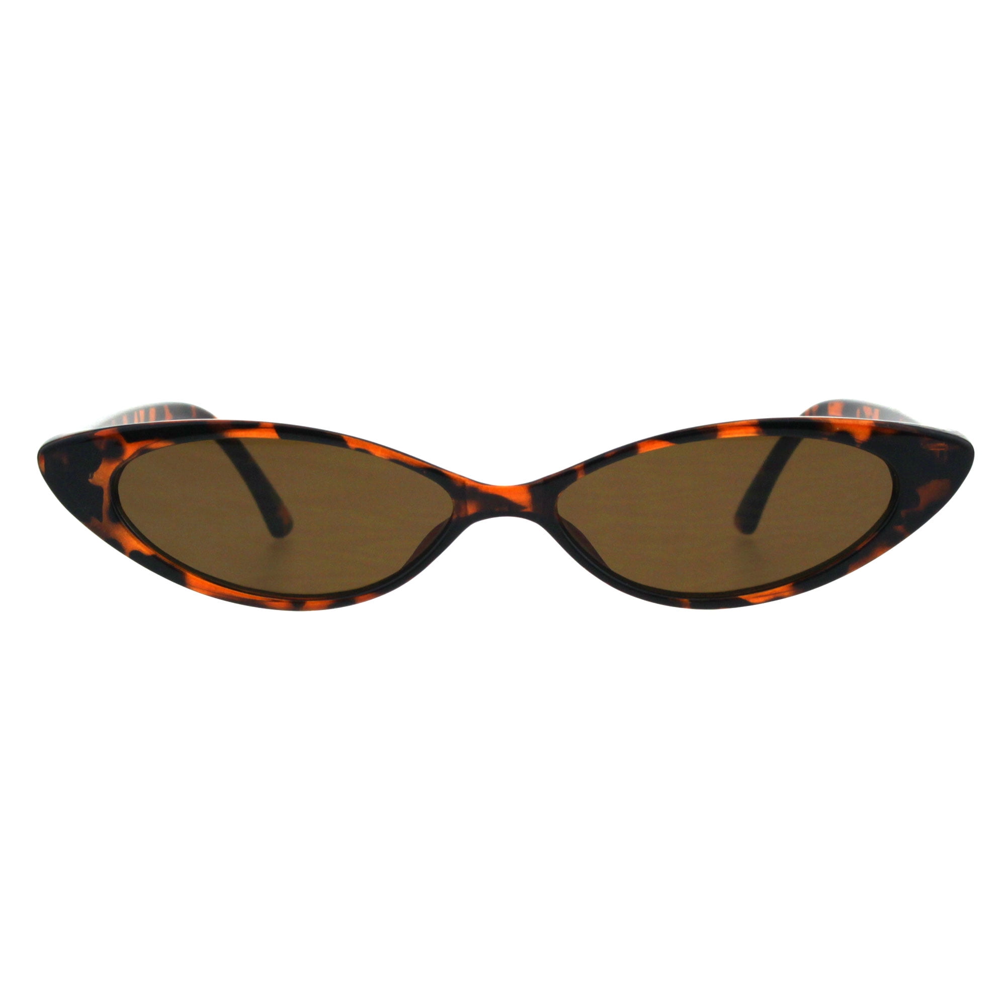 Sa106 Womens Narrow Thin Cat Eye Plastic Gothic Retro Sunglasses 