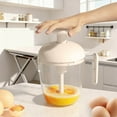 thumbnail image 5 of Manual Egg Beater with Built-in Strainer | Multifunctional Kitchen Tool for Mixing & Filtering | ABS & PET Material | Easy Press & Rotate Design, 5 of 5
