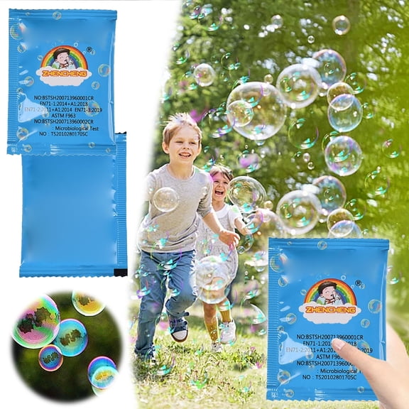 10pcs 10ml Super Concentrated Bubble Solution Long-Lasting Non-Broken Bubble Refill Liquid for Automatic & Manual Bubble Machines Blue