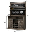 thumbnail image 2 of 2024 New Coffee Bar Cabinet Kitchen Coffee Cart with Drawer for The Home, Movable Farmhouse Coffee Station Table on Wheels for Living Room, Entryway, Dining Room, Kitchen, 2 of 9