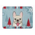 thumbnail image 1 of Carolines Treasures BB1734RUG Winter Holiday French Bulldog Machine Washable Memory Foam Mat, 1 of 4