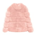 thumbnail image 6 of Usmixi 2025 Faux Fur Coat for Women Fluffy Plush Coat for Women Soft Cozy Fuzzy Faux Furry Jacket Plus Size Casual Solid Stand Neck Fleece Outerwear Winter Faux Fur Coat, 6 of 6