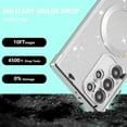 thumbnail image 4 of Clear Magnetic Case for Samsung Galaxy S24 Ultra 5G with Gradient Glitter Peice(2 in 1), Luxury Plating Cute Transparent Bling Sparke Case for Women Girls,Shockproof TPU Protector Cover-Silver, 4 of 18
