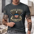thumbnail image 2 of Inedependant Day Short Sleeve Shirt 4th of July Shirts for Men American Flag Patriotic T-Shirt Independence Day Graphic Tee Tops Dark (Dark Gray,2XL), 2 of 5