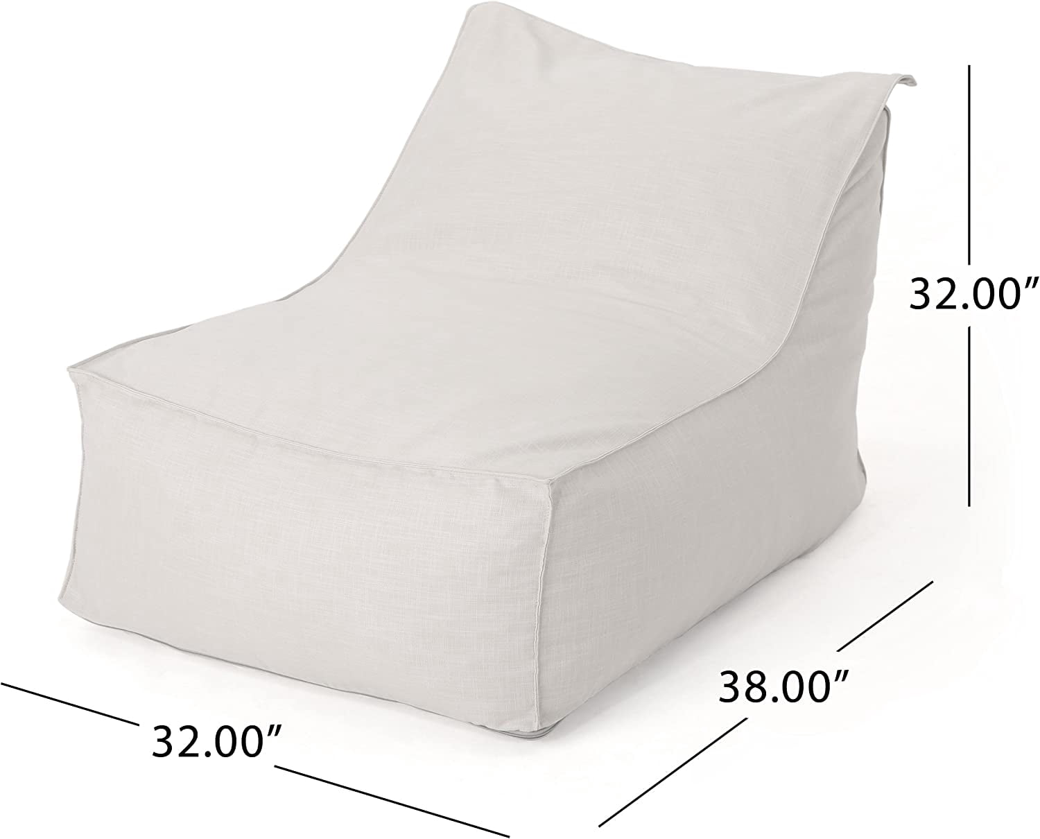 Bean Bag Chair,Comfy Lounge Chair with Back Support, Memory Foam Filled Sofa Leisure Chair with Water Resistant & Washable Cover for Outdoor, Bedroom, Living Room Floor Sofa for Men, Women,Khaki