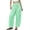 Green women wide leg ankle pants a1, variant on Women Wide Leg Ankle Pants with Pockets Plaid Casual Elastic Waist Beach Vacation Trousers Summer Flowy Lounge Pants Fashion Travel Clothes, Orange M