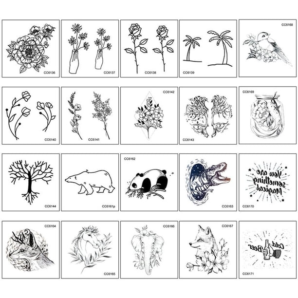 Pegatinas De Tatuaje Para Niños A Prueba De Agua Animal Mariposa Flor Diy Pegatinas De Tatuaje De Dibujos Animados Para Niños 20 Piezas Speravity HA046386-04