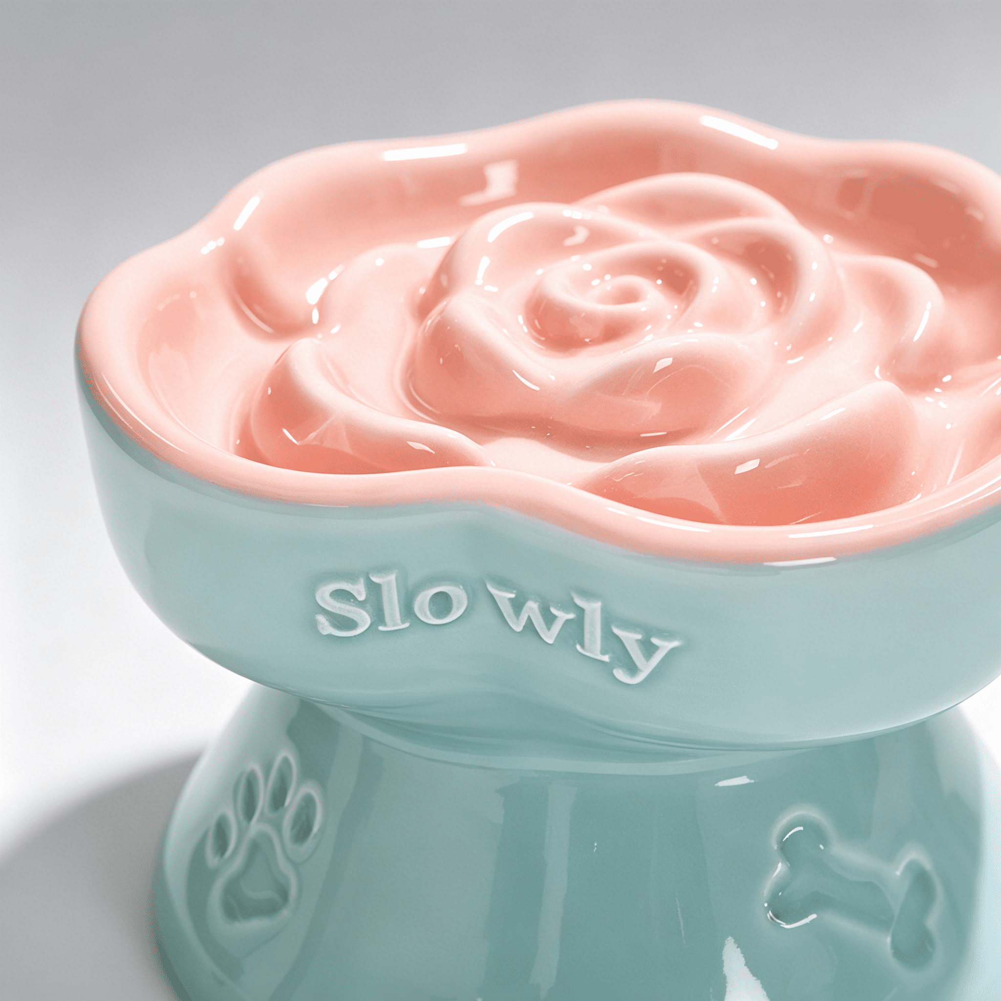 ACDANC 2026 New Slow Feeder Cats Bowl -Cat Slow Feeder Ceramic,Reduces Overeating & Gulping,Easy Clean,Food Grade Material,Versatile Use for Cats and Small Dogs