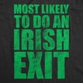 thumbnail image 2 of Mens Funny T Shirts Most Likely to Do An Green Exit Sarcastic Tee for Men Graphic Tees, 2 of 9