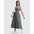 thumbnail image 4 of Vestido CRZ YOGA Maxi Fluido Sin Mangas con Relleno Gris Salvia M, 4 of 6
