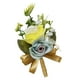 thumbnail image 5 of Minnieouse Flores artificiales de bajo mantenimiento: precio asequible de ramillete de boda Ramillete de boda nupcial azul amarillo azul amarillo 2piezas, 5 of 6