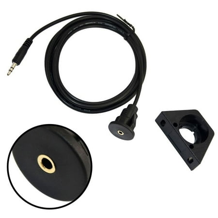 

1M 3.5mm Male to Female Car Boat Truck Dashboard Flush AUX Extension Flush Mount