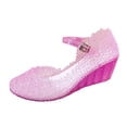 thumbnail image 2 of Women's Jelly High Heel Sandals Hollow Out Beach Sandals with Bukle Straps (Pink 40), 2 of 8
