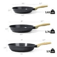 thumbnail image 4 of GIPP 3 Pcs Non Stick Frying Pan Set, 9.5”, 10”, 11” Ceramic Cookware with Induction Compatible,Dishwasher Safe,Kitchen Cooking Skillet Pans Set, 4 of 7