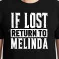 thumbnail image 3 of Funny If Lost Return To Melinda T-Shirt – Humorous Couple Matching – Unisex Adult Wear, 3 of 6