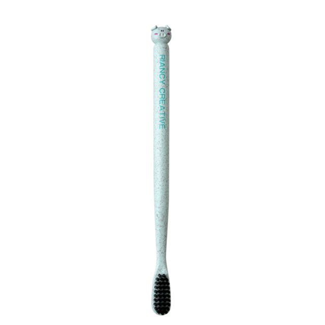 Trigo lindo Paja Cepillo de dientes Cuidado oral Carbón de bambú Cerdas suaves Dientes Limpieza Romacci Cepillo de dientes