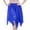 Navy, variant on Levmjia Women Midi Skirt Solid Color Polyester Casual Highlight Dance Performance Skirt With Elastic Waist Irregular Hem Party Vacation Wear