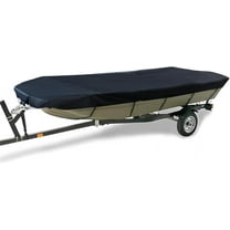 munirater Boat Cover Heavy Duty Trailerable Replacement for Jon Boat 16Ft Long and Beam Width Up to 75 Inch Black