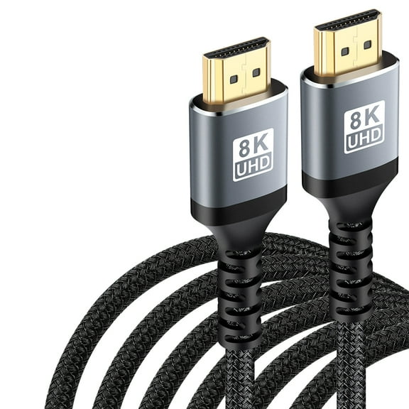8K HDMI Cables - 3.3ft, AUBEAMTO Nylon Braid (8K@60Hz 7680x4320, 4K@120Hz) HDMI To HDMI 2.1 Male Audio video Cable 48Gbps For Laptop PC Computer Monitor Camera HDTV - Support eARC HDR10 HDCP 2.2 & 2.