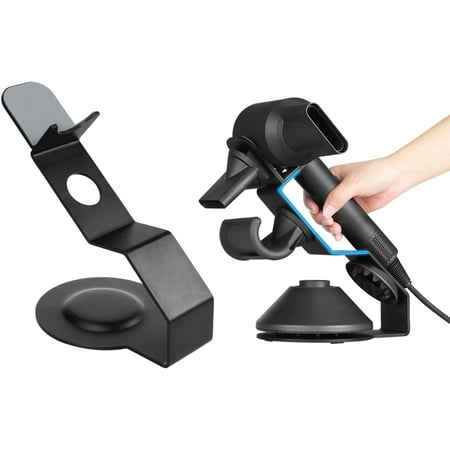 

Hair Dryer Holder Hair Dryer Stand Holds 5 Hair Dryer Accessories Magnetic Design Silicone Protection Rubber Base doesn t Move Around Hair Dryer Bracket for Supersonic Holder Black