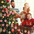 thumbnail image 3 of 36 Pieces Candy Cane Christmas Ornaments Wood Hanging Decor Xmas Tree Cutouts Peppermint for Home Party Decoration Supplies, 3 of 7