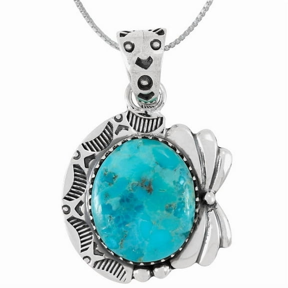 Turquoise Jewelry Necklace for Women Sterling Silver 925 | Turquoise Network | P3340-C75-SST20