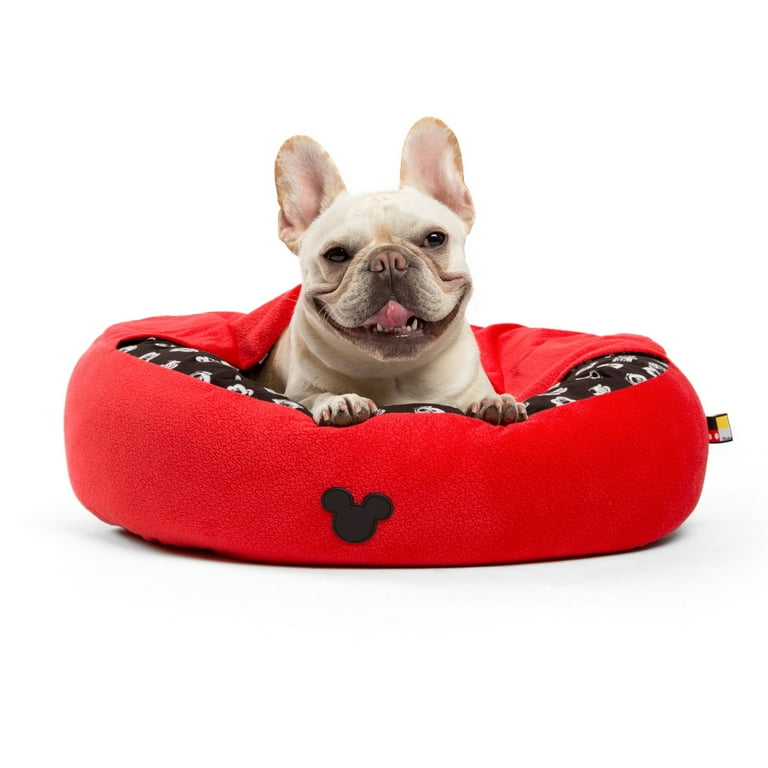 Harry Barker Red Tossed Mickey Cuddler Dog Bed, 14 L X 19 W, 55 OFF