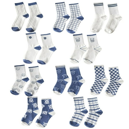 

Xmarks Women s Plaid Ultra Soft Mid Crew Socks 5 Packs