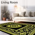 thumbnail image 2 of ODIKA 2'x3' Machine Washable Non-Slip Area Rug, Celtic Knot with Symbol Borders High Traffic Rug, Black, 527361, 2 of 7