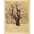 thumbnail image 3 of Edvard Munch 12x14 Black Modern Framed Museum Art Print Titled - The Oak, 3 of 5