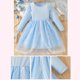 thumbnail image 3 of Vestido de cuello redondo y manga larga para niñas Vestido de cuello redondo y manga larga para niñas Falda de malla elegante Vestido de princesa elegante para niñas pequeñas Vestido de poliéster para, 3 of 6