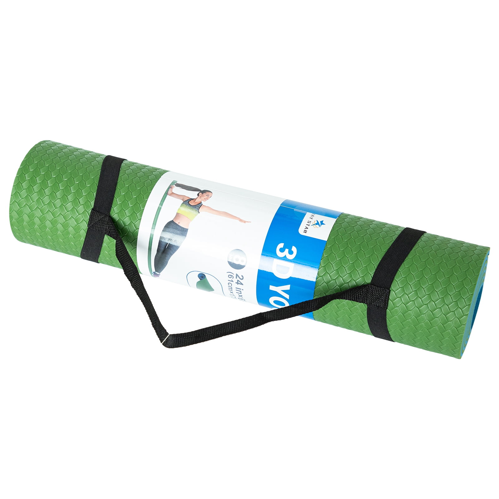 Ray Star Extra Thick Yoga Mat 31.5''x72''x0.31'' Thickness 0.31 Inch -Eco Friendly SGS Certified - With High Density Anti-Tear Exercise Bolster