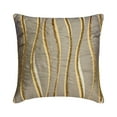thumbnail image 1 of Fundas de almohada grises de 40 x 40 cm (16 x 16 pulgadas), con bordados de seda y cuentas para sofá, diseño abstracto de estilo moderno - Olas Místicas, 1 of 3