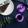 thumbnail image 6 of FMSHPON Marble Texture Purple Ink Set of 6 Round Coaster for Drinks, Absorbent Ceramic Stone Coasters Cup Mat with Cork Base for Home Kitchen Room Coffee Table Bar Decor, 6 of 6