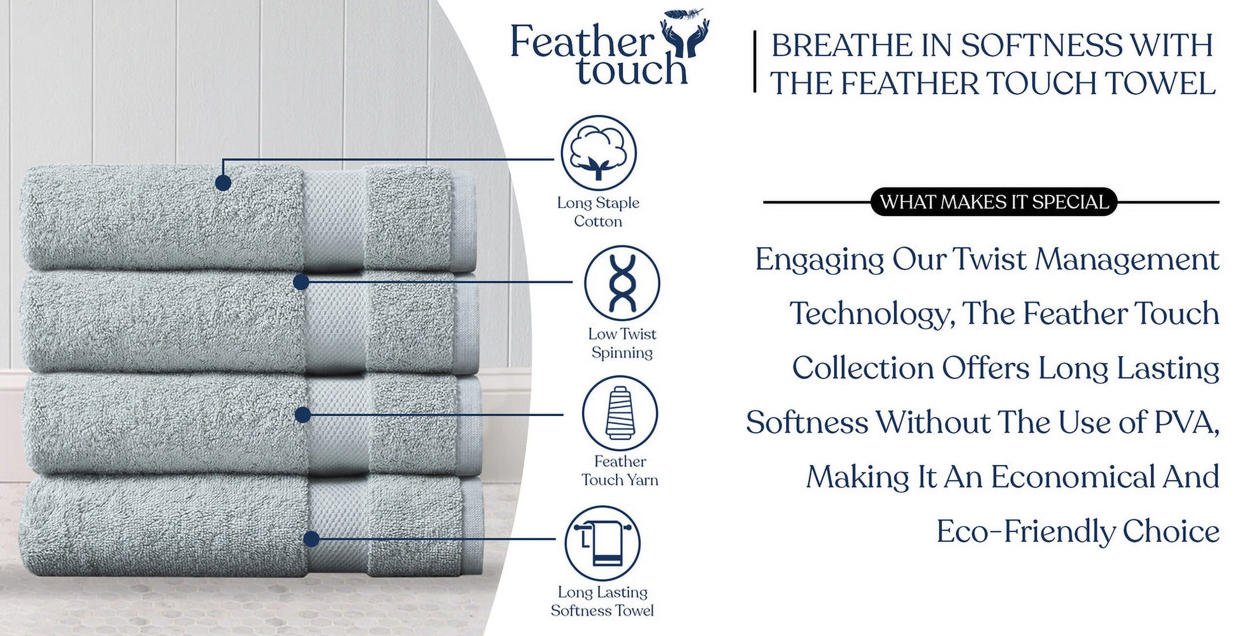 Delara Organic Cotton Bath Towel Pack of 4, GOTS & OEKO-TEX Certified, Premium Hotel Quality Towels, 650 GSM, Soft, Quick Dry & Ultra-Absorbent