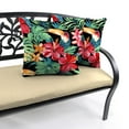 thumbnail image 4 of Jordan Manufacturing 16" x 16" Rani Citrus Black Tropical Square Outdoor Throw Pillow (2 Pack), 4 of 11