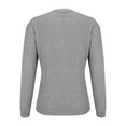 thumbnail image 5 of Cardigan Sweaters For Women Lightweight Crew Neck Long Sleeve Cardigan Sweater Fall Fashion Outfits Clothing Covering Yarn Blending Jackets Outerwear Jackets 1Pc Gray M Sweaters For Women, 5 of 5