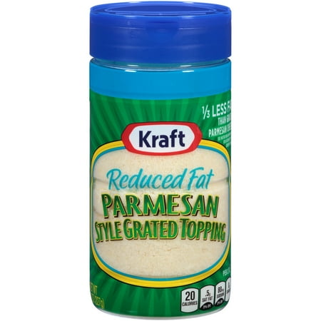 Kraft Reduced Fat Parmesan Style Grated Topping 8 oz. Shaker