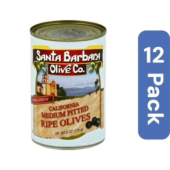 Santa Barbara Olive Black Canned Medium (Pack of 12)