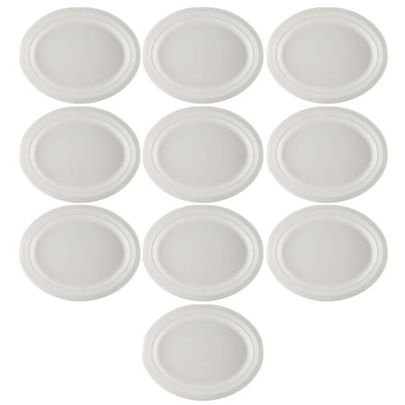 Food Storage Oval White Inch Heavy Duty Disposable Dinner Plates for Bulk Use Paper Dinnerware for Parties Recyclable and Convenient Household Serving
