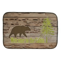 Carolines Treasures SB3081DDM Welcome to the Cabin Dish Drying Mat 14 x 21" multicolor