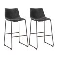 thumbnail image 1 of AmeriHome BSLCBSET Classic Faux Leather Bar Chair Set, Charcoal Gray, 1 of 1