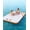 orange-7.9'*6', variant on Inflatable Floating Dock with Ladder - 6x5ft Inflatable Floating Island Raft Heavy Duty Non-Slip Water Platform for Beach, Includes Pump & Carry Bag